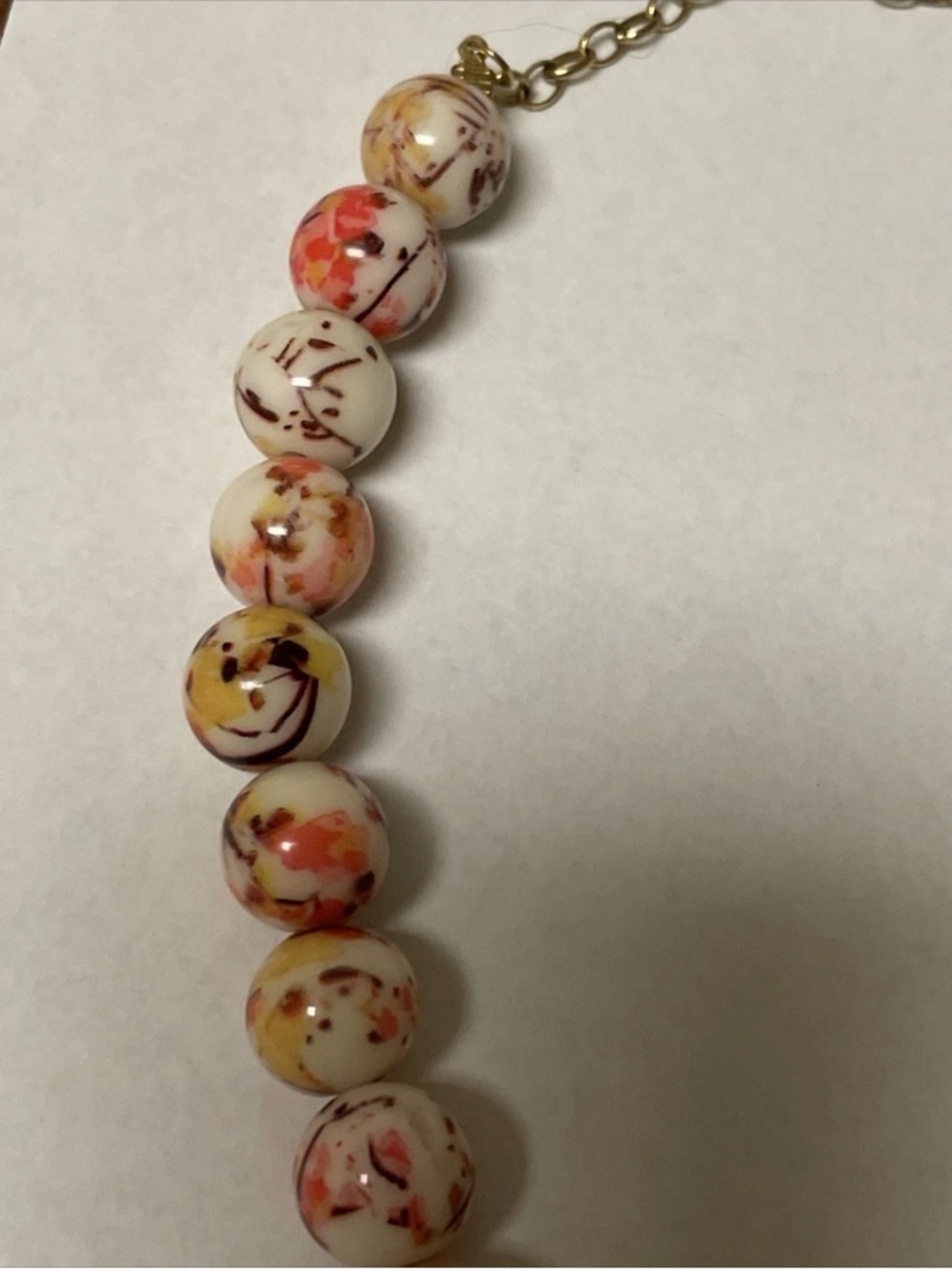 Vera Neumann MMA. CN, Speckled Bead Statement Necklace multicolor Very RARE - Picture 7 of 12